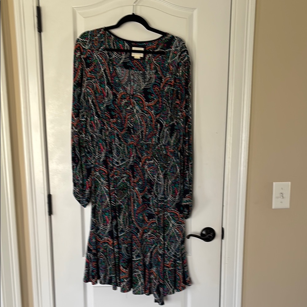 Maeve Multi Colored Ruffled Sundress with Bishop Sleeves